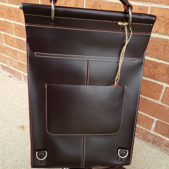 stylish leather backpack